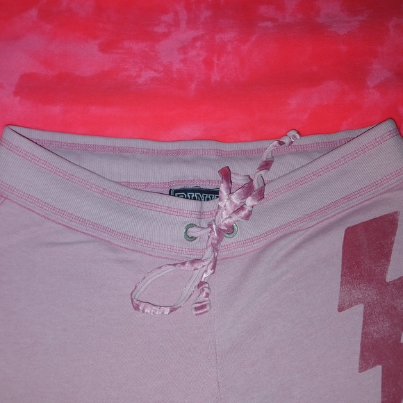 VTG PINK Victoria's Secret Pink Sweatpants Bootcut Lightning Bolt - Picture 6 of 14